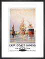 'East Coast Havens', BR (ER) poster, c 1950s. art print medium black Art Print - Science Museum Shop