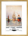 'East Coast Havens', BR (ER) poster, c 1950s. art print medium gold Art Print - Science Museum Shop