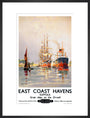 'East Coast Havens', BR (ER) poster, c 1950s. art print large black Art Print - Science Museum Shop