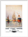 'East Coast Havens', BR (ER) poster, c 1950s. art print large white Art Print - Science Museum Shop