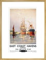 'East Coast Havens', BR (ER) poster, c 1950s. art print large gold Art Print - Science Museum Shop