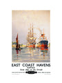 'East Coast Havens', BR (ER) poster, c 1950s. art print small none Art Print - Science Museum Shop