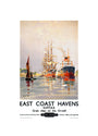 'East Coast Havens', BR (ER) poster, c 1950s. unstretched canvas small none Art Print - Science Museum Shop