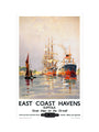 'East Coast Havens', BR (ER) poster, c 1950s. art print medium none Art Print - Science Museum Shop