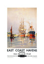 'East Coast Havens', BR (ER) poster, c 1950s. unstretched canvas medium none Art Print - Science Museum Shop
