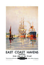 'East Coast Havens', BR (ER) poster, c 1950s. unstretched canvas large none Art Print - Science Museum Shop