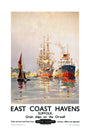 'East Coast Havens', BR (ER) poster, c 1950s. unstretched canvas extra large none Art Print - Science Museum Shop