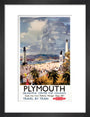 'Plymouth', BR poster, 1948-1965. art print small black Art Print - Science Museum Shop