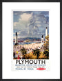 'Plymouth', BR poster, 1948-1965. art print medium black Art Print - Science Museum Shop