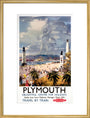 'Plymouth', BR poster, 1948-1965. art print large gold Art Print - Science Museum Shop