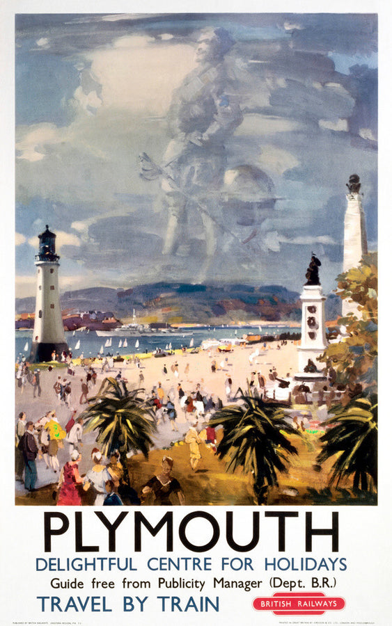 'Plymouth', BR poster, 1948-1965. Art Print - Science Museum Shop