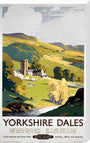 'Yorkshire Dales', BR (NER) poster, 1953. stretched canvas extra large none Art Print - Science Museum Shop