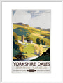 'Yorkshire Dales', BR (NER) poster, 1953. art print large white Art Print - Science Museum Shop