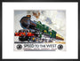 'Speed to the West', GWR poster, 1939. art print medium black Art Print - Science Museum Shop