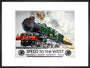 'Speed to the West', GWR poster, 1939. art print large black Art Print - Science Museum Shop