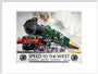 'Speed to the West', GWR poster, 1939. art print extra large white Art Print - Science Museum Shop