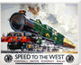 'Speed to the West', GWR poster, 1939. stretched canvas extra large none Art Print - Science Museum Shop