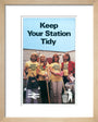 'Keep Your Station Tidy', BR poster, 1979. art print extra small natural Art Print - Science Museum Shop