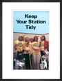 'Keep Your Station Tidy', BR poster, 1979. art print medium black Art Print - Science Museum Shop