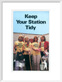 'Keep Your Station Tidy', BR poster, 1979. art print medium white Art Print - Science Museum Shop