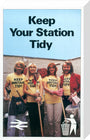 'Keep Your Station Tidy', BR poster, 1979. stretched canvas medium none Art Print - Science Museum Shop