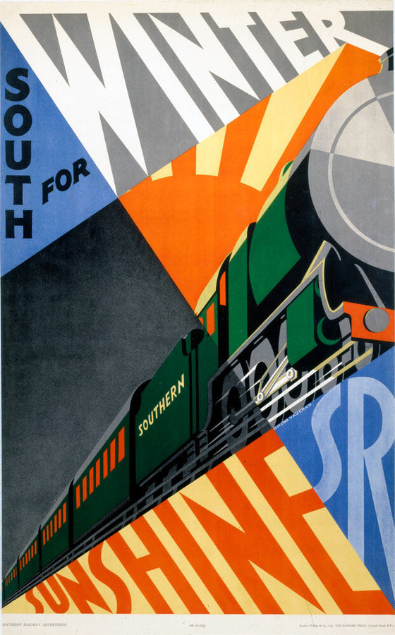 'South for Winter Sunshine', SR poster, 1929. Art Print - Science Museum Shop