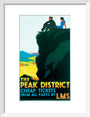 'The Peak District', LMS poster, c 1935. art print small white Art Print - Science Museum Shop