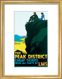 'The Peak District', LMS poster, c 1935. art print small gold Art Print - Science Museum Shop