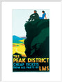 'The Peak District', LMS poster, c 1935. art print extra large white Art Print - Science Museum Shop