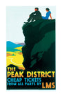 'The Peak District', LMS poster, c 1935. unstretched canvas extra large none Art Print - Science Museum Shop