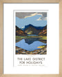 'The Lake District for Holidays', LMS poster, 1923-1939. art print extra small natural Art Print - Science Museum Shop