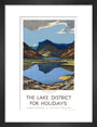 'The Lake District for Holidays', LMS poster, 1923-1939. art print small black Art Print - Science Museum Shop