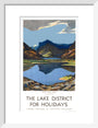 'The Lake District for Holidays', LMS poster, 1923-1939. art print small white Art Print - Science Museum Shop