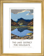 'The Lake District for Holidays', LMS poster, 1923-1939. art print small gold Art Print - Science Museum Shop