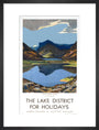 'The Lake District for Holidays', LMS poster, 1923-1939. art print medium black Art Print - Science Museum Shop