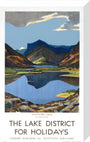 'The Lake District for Holidays', LMS poster, 1923-1939. stretched canvas medium none Art Print - Science Museum Shop