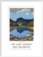 'The Lake District for Holidays', LMS poster, 1923-1939. art print large white Art Print - Science Museum Shop