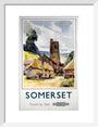 'Somerset', BR (WR) poster, 1960. art print small white Art Print - Science Museum Shop