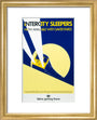 'Intercity Sleepers - Now Available with Saver Fares', BR(CAS) poster, 1986. art print extra small gold Art Print - Science Museum Shop