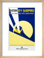 'Intercity Sleepers - Now Available with Saver Fares', BR(CAS) poster, 1986. art print small natural Art Print - Science Museum Shop