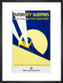 'Intercity Sleepers - Now Available with Saver Fares', BR(CAS) poster, 1986. art print medium black Art Print - Science Museum Shop