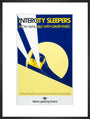'Intercity Sleepers - Now Available with Saver Fares', BR(CAS) poster, 1986. art print large black Art Print - Science Museum Shop