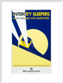 'Intercity Sleepers - Now Available with Saver Fares', BR(CAS) poster, 1986. art print extra large white Art Print - Science Museum Shop