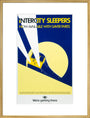 'Intercity Sleepers - Now Available with Saver Fares', BR(CAS) poster, 1986. art print extra large gold Art Print - Science Museum Shop