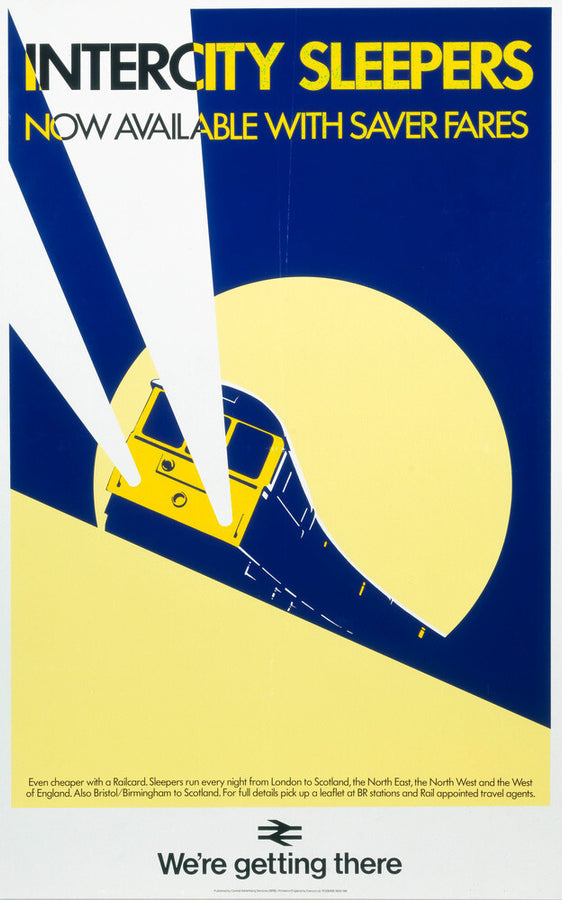 'Intercity Sleepers - Now Available with Saver Fares', BR(CAS) poster, 1986. Art Print - Science Museum Shop