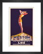 'Weston-super-Mare', LMS poster, c 1930s. art print extra small black Art Print - Science Museum Shop