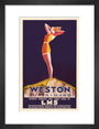 'Weston-super-Mare', LMS poster, c 1930s. art print small black Art Print - Science Museum Shop