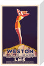 'Weston-super-Mare', LMS poster, c 1930s. stretched canvas small none Art Print - Science Museum Shop