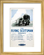 'The Flying Scotsman', BR poster, 1950. art print extra small gold Art Print - Science Museum Shop
