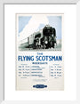 'The Flying Scotsman', BR poster, 1950. art print small white Art Print - Science Museum Shop